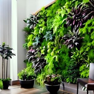 green wall & vertical garden in the residential home